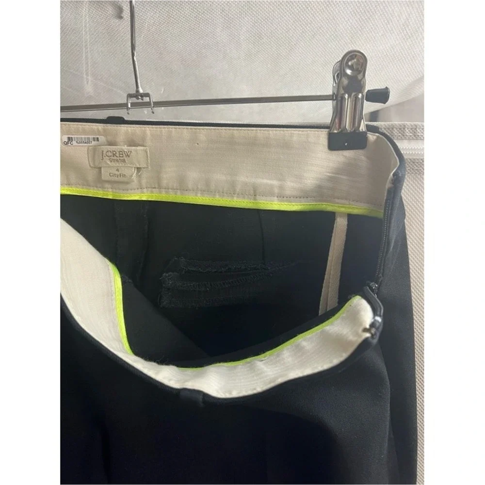 J.Crew City Fit Stretch Black Ankle Dress Pants Size 4 Office Career